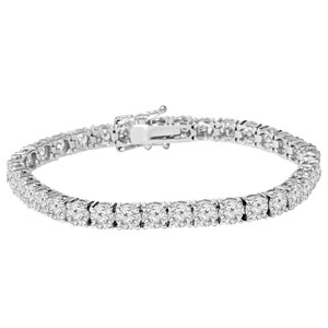 9 ct Genuine Diamond Tennis Bracelet 7" 14K White Gold (J-K, I2-I3)