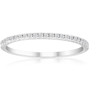 1/5ct Diamond Wedding Band 10K White Gold (G-H, I1)