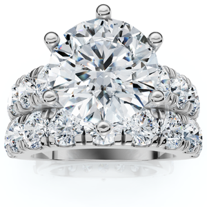VS 6 Ct Diamond Engagement Wedding Ring Set in 10k Yellow Gold Lab Grown (F-G, VS2-SI1)