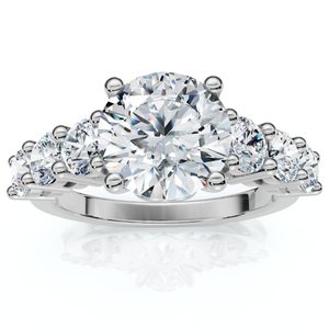 Certified 3 Ct Diamond Engagement Ring 14k White Gold Lab Grown (G-H, VS2-SI1)