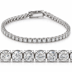 Platinum 11ct Diamond Tennis Bracelet 7" (H-I, I2-I3)