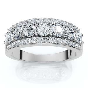 3/4ct Diamond Wedding Ring 14K White Gold (G-H, I1)