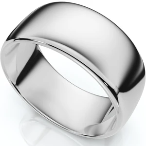 9mm Dome High Polished Wedding Band 950 Platinum