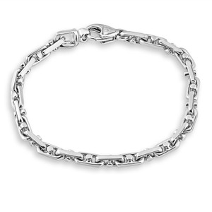 Men's Marine solid 14k Gold (27gram) or Platinum (43gram) 6mm Link Bracelet 8.5"
