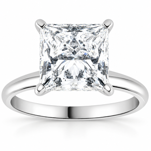 2 1/2Ct Princess Cut Solitaire Diamond Engagement Ring 14k White Gold Lab Grown (G-H, VS)