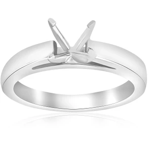 Solitaire Cathedral Semi Mount Engagement Ring Setting
