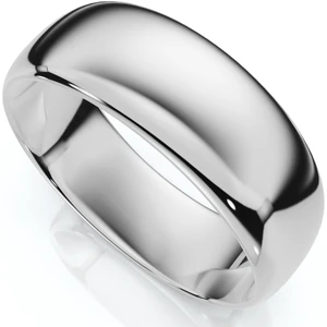 7mm Plain Platinum Comfort Fit Wedding Band Ring