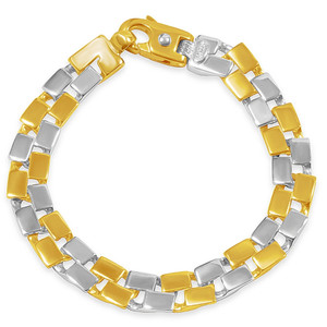 Men's Brick Link 14k Gold (43gram) or Platinum (70gram) 10mm Bracelet 9.25"