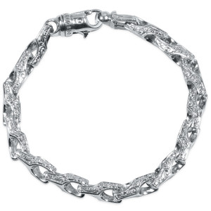 Men's Designed 14k Gold (45gram) or Platinum (73gram) Link Bracelet 8.5"
