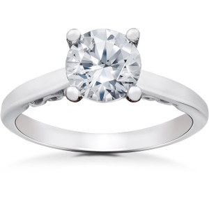 1 1/2 ct Lab Created Eco Friendly Diamond Gabriella Engagement Ring 14k White Gold (F-G, VS)