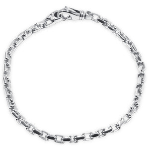 Men's 14k Gold (15gram) or Platinum (28gram) 4mm Link Bracelet 8.5"