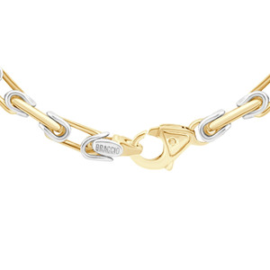 Men's 14k Gold (79gram) or Platinum (148gram) 5.5mm Link Byzantine Chain Necklace 24"