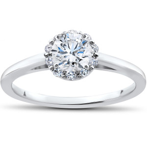 3/4 Ct Lab Created Diamond Madelyn Halo Engagement Ring 14k White Gold (F-G, VS)