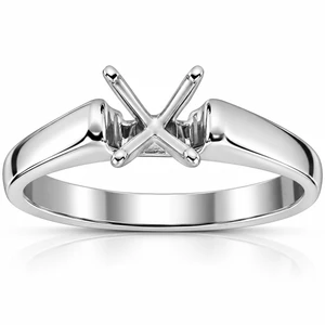 Solitaire Ring 14K White Gold