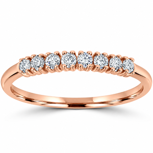 Diamond Wedding Ring 14K Rose Gold (G-H, I1)