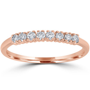 Diamond Wedding Ring 14K Rose Gold (G-H, I1)