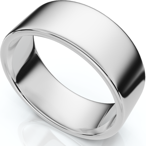 8mm Flat High Polished Wedding Band 950 Platinum