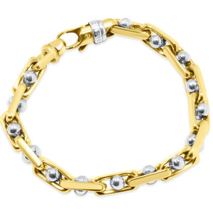 Men's Link 14k Gold (64gram) or Platinum (103gram) 7.5mm Bracelet 8"
