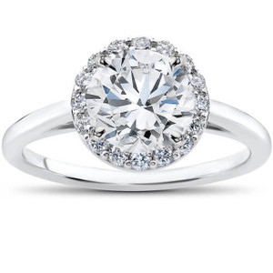 1 3/4 Ct Lab Grown Halo Diamond Madelyn Halo Engagement Ring 14k (G-H, VS2-SI1)