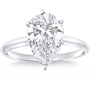 Certified 1.50Ct Pear Shape Diamond Solitaire Engagement Ring 14k Gold Lab Grown (H-I, VS)
