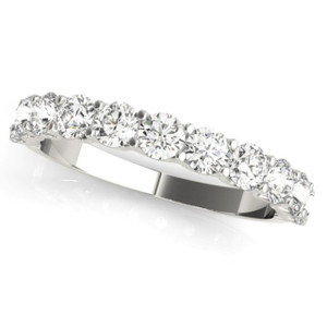 1/2Ct Diamond U Prong Wedding Ring in 14k White Gold (G-H, I1)