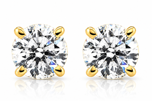 1/5ct Diamond Studs 14K Yellow Gold (J-K, I2-I3)
