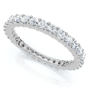 1ct Prong Diamond Eternity Ring 14K White Gold (G-H, SI)