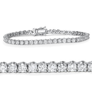 14k White, Rose, or Yellow Gold Round Diamond Tennis Bracelet 5cttw 7" Women's (G-H, I2-I3)