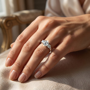 1/4ct Diamond 3-Stone Engagement Ring Three Stone Anniversary White Gold 7 (G-H, SI)