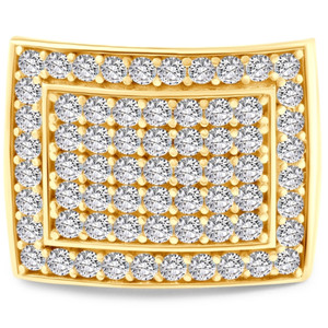 3Ct Men's Diamond Ring in 10k Gold Lab Grown (F-G, VS2-SI1)