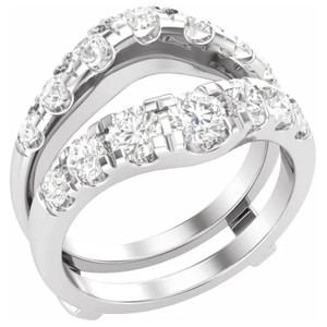 2ct TW Diamond Wedding Guard Band Insert Engagement Ring 14k Gold Lab Grown (G-H, VS2-SI1)