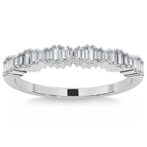 1/3Ct Baguette Cut Designed Anniversary Band 14k Gold Lab Grown (G-H, VS2-SI1)