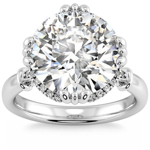 Certifed 5 1/2Ct Round Diamond Engagement Ring 14k Gold Lab Grown (G-H, VS2-SI1)