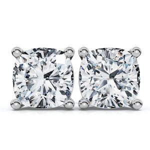 1 - 8Ct Cushion Cut Diamond Studs 14k Gold Lab Grown Women's Earrings (F-G, VS)