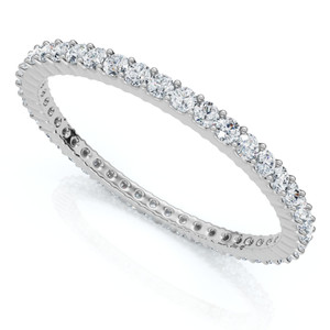 3/4Ct Diamond Eternity Ring 14k Gold or Platinum Wedding Band Lab Grown (F-G, VS)