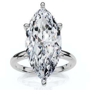 Certified 6Ct Marquise Solitaire Diamond Engagement Ring Lab Grown (F-G, VS)