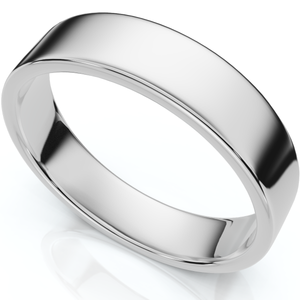 5mm Flat High Polished Wedding Band 950 Platinum