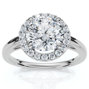 Certified 1 3/4Ct Halo Round Cut Diamond Engagement Ring 14k Gold Lab Grown (F-G, VS)
