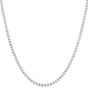 10Ct TW Lab Grown Diamond Tennis Necklace 14K White Gold 18" (F-G, VS2-SI1)