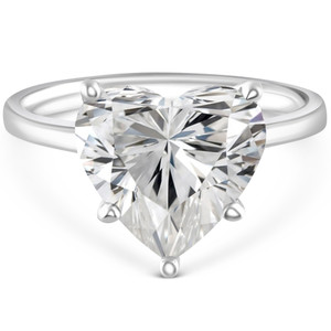 2 - 6Ct Heart Shape Diamond Engagement Ring 14k Gold or Platinum Lab Grown (G-H, VS)