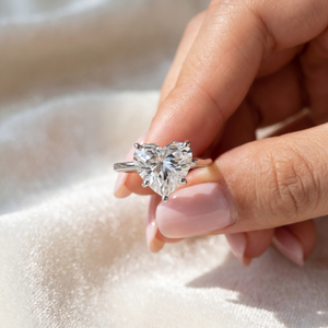 Certified 5Ct Heart Shape Solitaire Diamond Engagement Ring White Gold Lab Grown (H-I, VS)