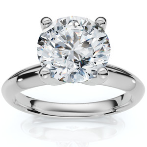 Certified 2.60Ct Solitaire Diamond Engagement Ring Gold or Platinum Lab Grown (G-H, VS2-SI1)