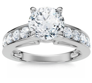Certified 3Ct Diamond Engagement Ring Cathedral 14k Gold Lab Grown (G-H, VS2-SI1)
