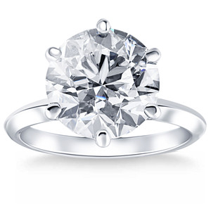 Certified 7Ct Solitaire Diamond Engagement Ring 14k White Gold Lab Grown (G-H, VS)
