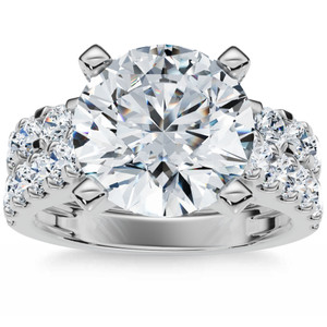 Certified 3.75Ct Diamond Engagement Matching Wedding Ring Set 14k Gold Lab Grown (G-H, VS2-SI1)