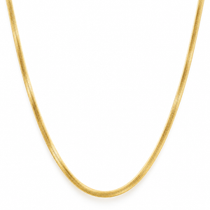 14k Yellow Gold Herringbone Necklace Women's 16-18" Chain