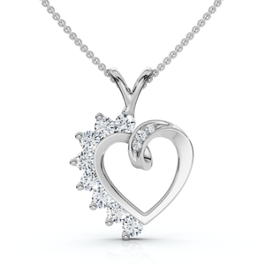 Diamond Heart Pendant 1/4Ct 10k Gold Lab Grown (F-G, VS)