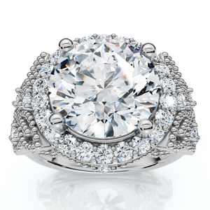 Certified 3 1/3Ct Diamond Engagement Ring 14k Gold or Platinum Lab Grown (F-G, VS)