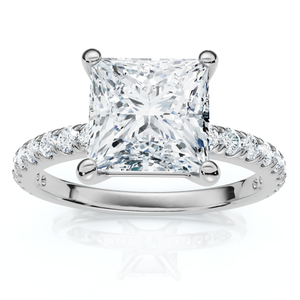 Certified 2 1/3Ct Princess Cut Diamond Engagement Ring 14k Gold or Pt Lab Grown (F-G, VS)