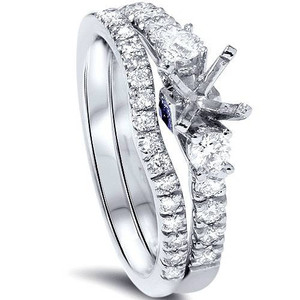 1/2ct Diamond Engagement Ring Setting Set 950 Platinum (G-H, SI)
